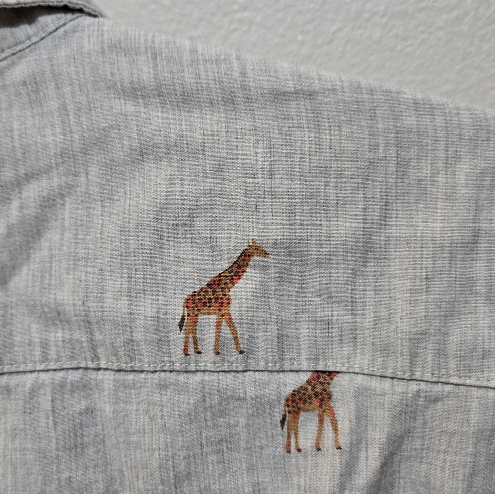 Bonobos Giraffe Print XL Long Mens Dress Shirt - Picture 4 of 6